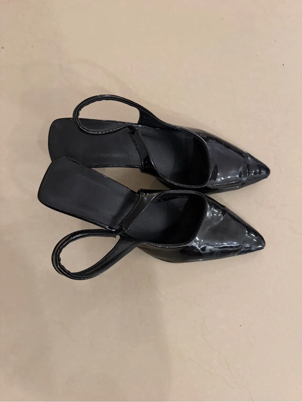 SHEIN heels patent strap